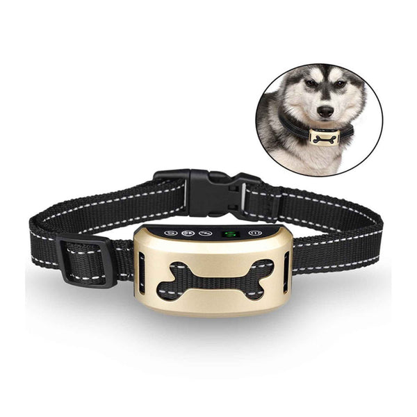 Dog Collars Dog Bark Collar Sound And Vibration Automatic Usb Rechargeable Training Device