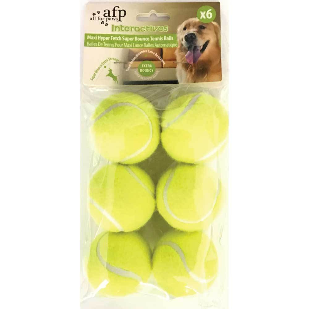 Dog Toys All For Paws 6 Pack Extra Bouncy Dog Fetch Balls Afp Hyper Maxi Super Bounce Tennis Toy