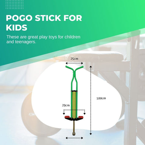 Social Hike Green Pogo Stick Kids - Childrens Jumping Jackhammer Exercise Hopper Toy