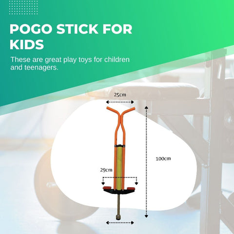 Social Hike Orange Pogo Stick Kids - Childrens Jumping Jackhammer Exercise Hopper Toy