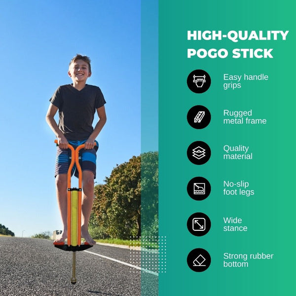 Other Outdoor Toys Social Hike Orange Pogo Stick Kids Childrens Jumping Jackhammer Exercise Hopper Toy