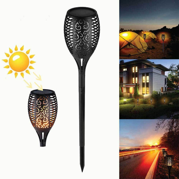 Garden & Patio Torches Tooleroo 51 Led Bulbs Torch Solar Garden Outdoor Flame Dancing Flickering Light Auto Lamp