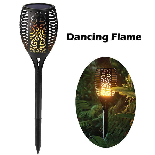 Garden & Patio Torches Tooleroo 72 Led Bulbs Torch Solar Garden Outdoor Flame Dancing Flickering Light Auto Lamp