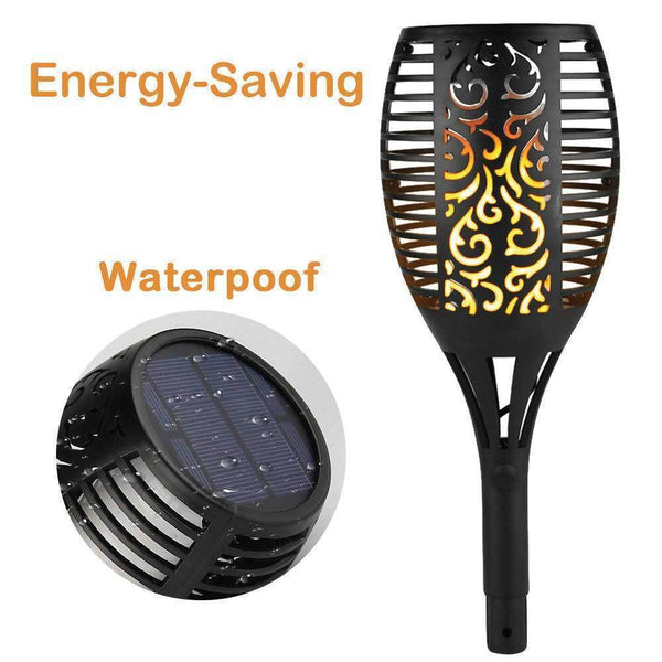 Garden & Patio Torches Tooleroo 72 Led Bulbs Torch Solar Garden Outdoor Flame Dancing Flickering Light Auto Lamp