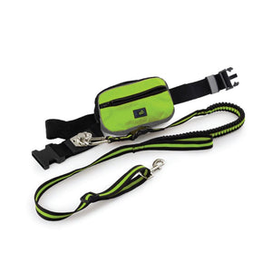 Leads & Head Collars Jogging Dog Bungee Leash Adjustable Waist Belt Bag + Hands Free Walking Lead