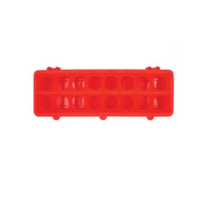 Pet Chicken Supplies 30Cm Long Poultry Feeder Feeding Trough Chicken Red Plastic Flip Top Container