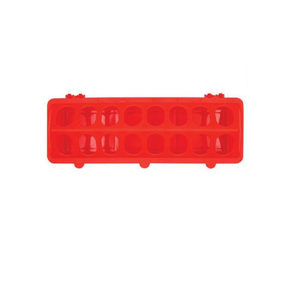 Pet Chicken Supplies 30Cm Long Poultry Feeder Feeding Trough Chicken Red Plastic Flip Top Container