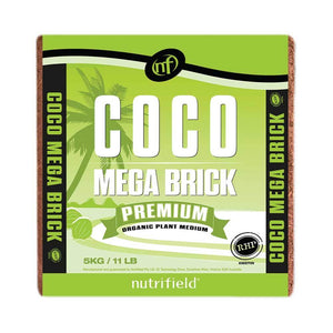 Hydroponic Growing Kits 5Kg Coco Mega Brick Premium Coir Peat Organic Plant Growth Medium 55L Nutrifield