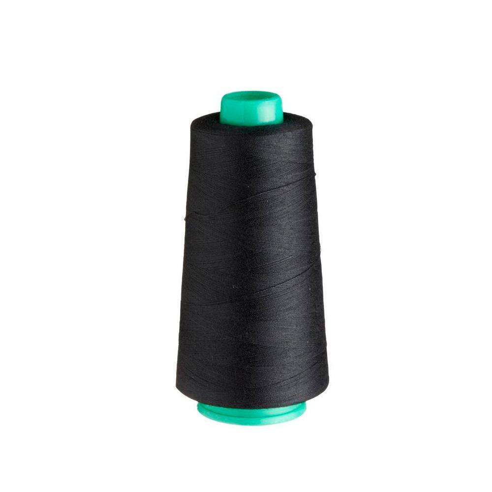 Sewing Threads Black Overlocking Thread 2000M Polyester Birch Overlocker Cone Spool Sewing