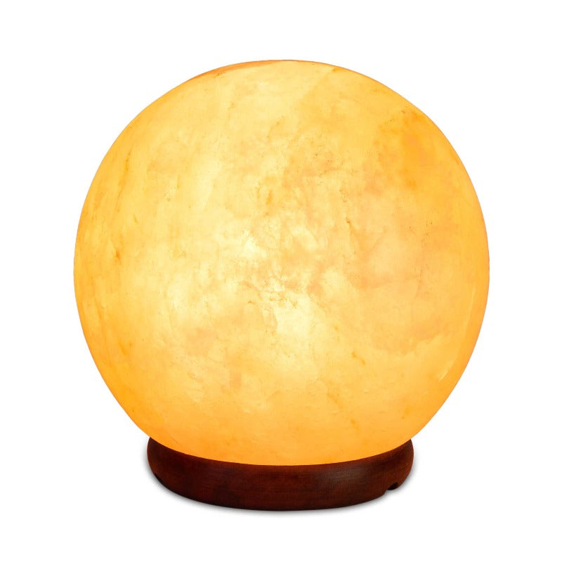 Lamps 12V 12W 5" Ball Himalayan Pink Salt Lamp Carved Rock Crystal Light Bulb On/Off