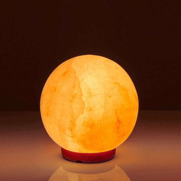 Lamps 12V 12W 5" Ball Himalayan Pink Salt Lamp Carved Rock Crystal Light Bulb On/Off