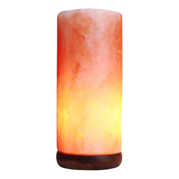 Lamps 12V 12W Cylinder Himalayan Pink Salt Lamp Carved Rock Crystal Light Bulb On/Off