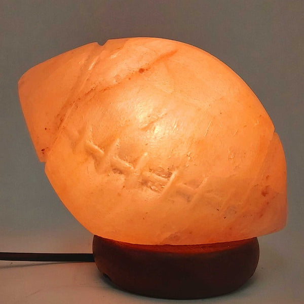 Lamps 12V 12W Rugby Himalayan Pink Salt Lamp Carved Footy Rock Crystal Light Bulb On/Off