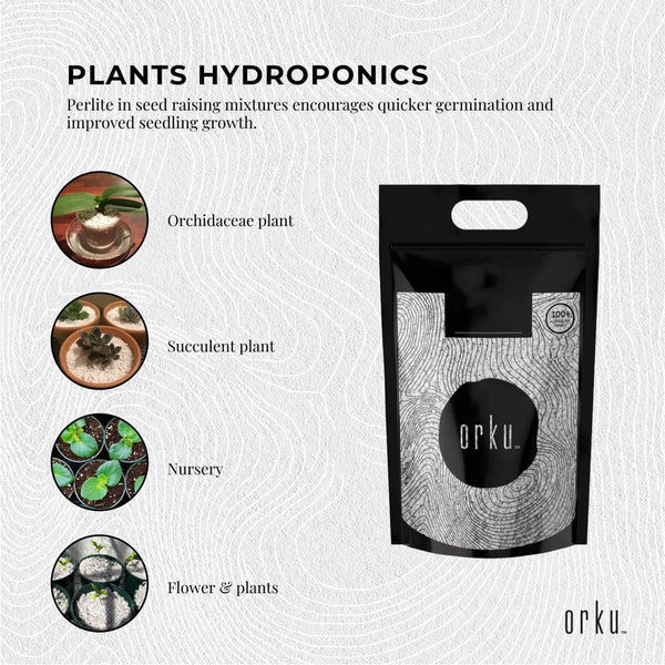 Hydroponic Growing Kits 50L Perlite Coarse Premium Soil Expanded Medium Plants Hydroponics