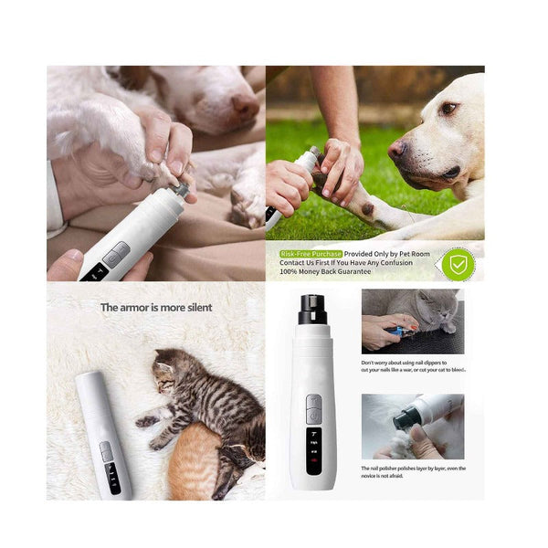 Dog Grooming Pet Nail Grinder Dog Cat Electric Trimmer Turbo Usb Rechargeable Claw Filer N9