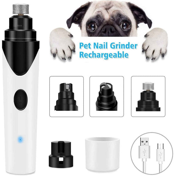 Dog Grooming Pet Nail Grinder Dog Cat Electric Trimmer Rechargeable Clipper Claw Filer N8