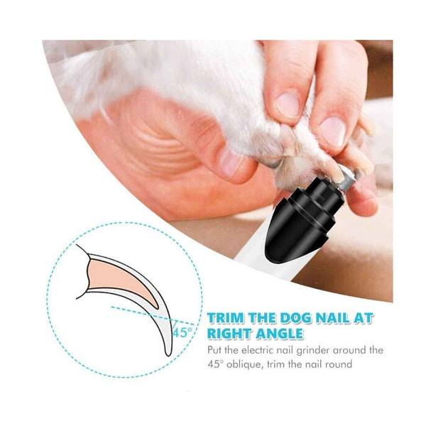 Dog Grooming Pet Nail Grinder Dog Cat Electric Trimmer Rechargeable Clipper Claw Filer N8