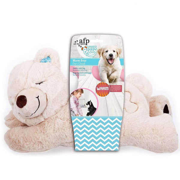 Dog Toys All For Paws Puppy Warm Toy Bear Dog Heat Pack Comfort Plush Soft Toys Feeling Sleep Aid Afp