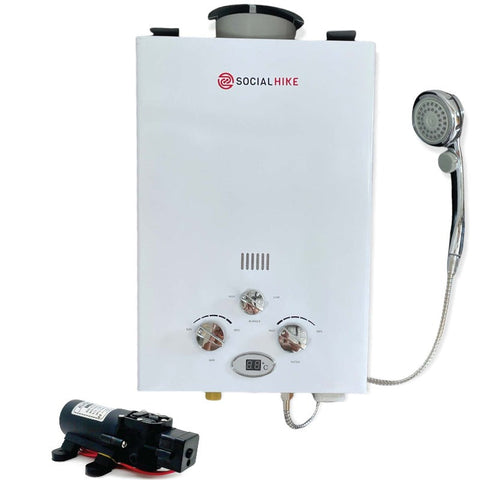 Water Heaters 6L Portable Gas Water Heater Shower Outdoor Camping Hot Pump Tankless Lpg System