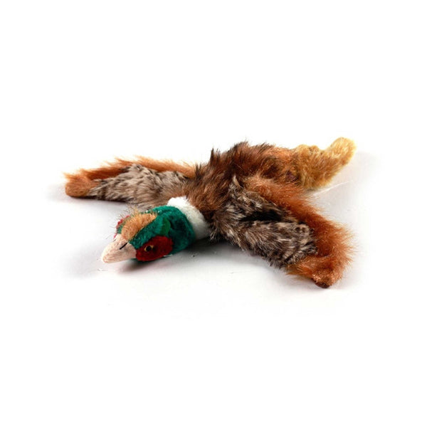 Dog Toys All For Paws Dog Plush Toy Pheasant Squeaky Interactive Small Life Like Bird Puppy Play