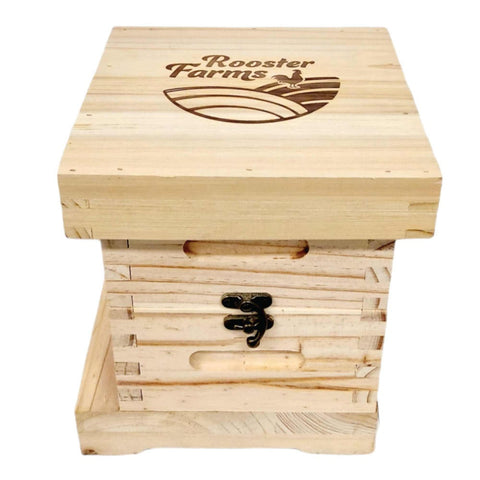 Beekeeping Equipment Mini Beehive Box 2 Tier Timber Decor Art Apiarist Gift Jewellery Trinkets Storage