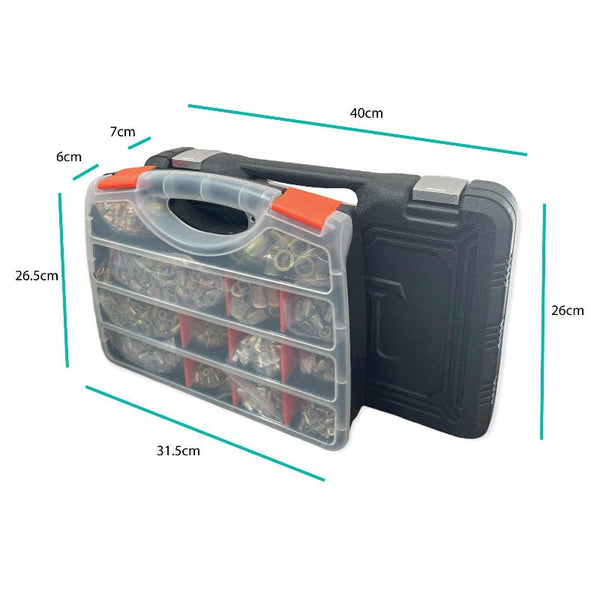 1460 Pcs Riverter Nutsert Tool Set 13" Hand Gun Rivet Rivnut M3-M12 Mandrel