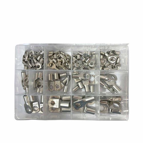 Electrical Wire 120 Pcs Copper Cable Lugs Electrical Battery Ring Terminal Connectors Sc6 Sc50