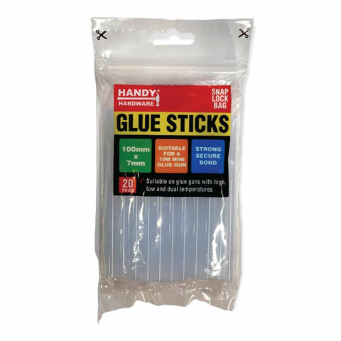 20X Hot Melt Glue Sticks 100Mmx7mm Clear 10W Gun Craft Adhesive