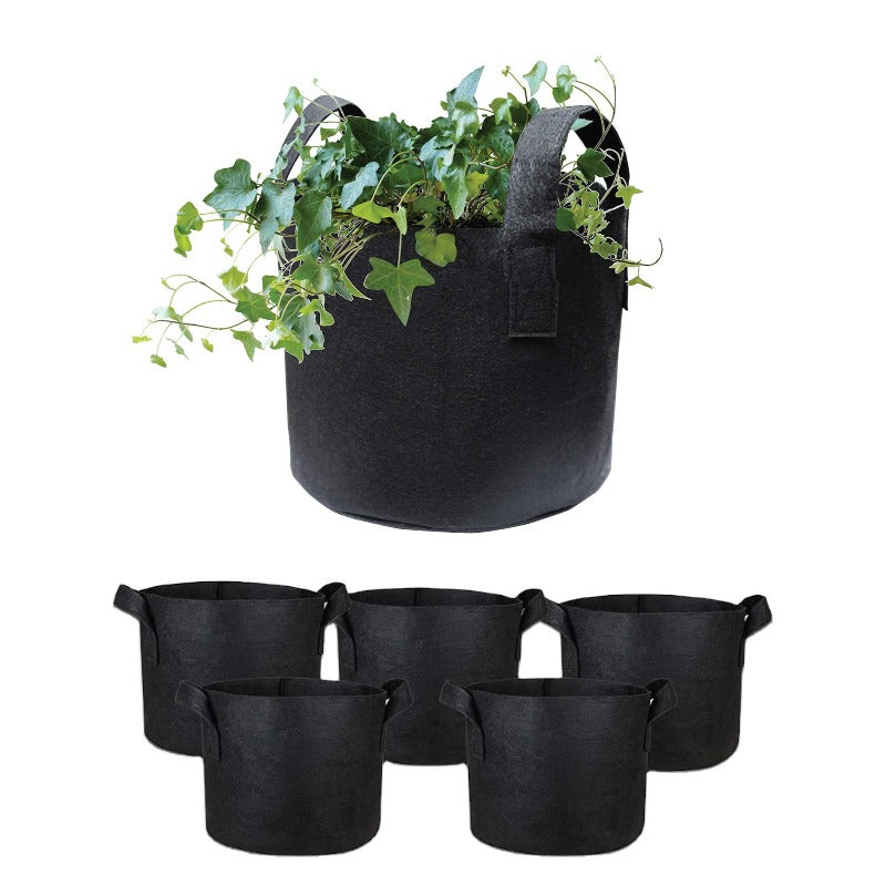 Baskets, Pots, Window Boxes 6 Pck 10 Gallon Fabric Flower Pots 38L Garden Planter Bags Black Felt Root Pouch