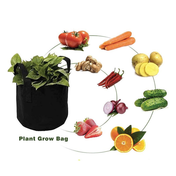 Baskets, Pots, Window Boxes 6 Pck 10 Gallon Fabric Flower Pots 38L Garden Planter Bags Black Felt Root Pouch