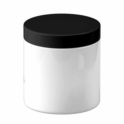 5X 200G Plastic Cosmetic Jar + Lids - Empty White Cream Container