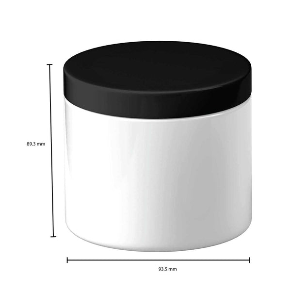 Canisters & Jars 5X 500G Plastic Cosmetic Jar + Lids Empty White Cream Container