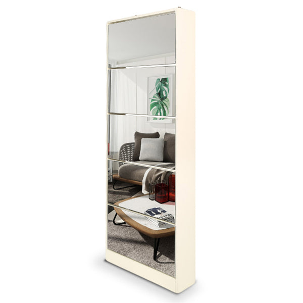 Sarantino Shoe Cabinet Rack Storage Cupboard Organiser Shelf 5 Drawers 170 X 63 17Cm