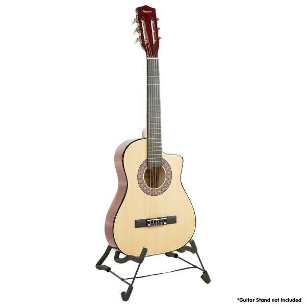 Acoustic Guitars Karrera 38In Cutaway Acoustic Guitar With Bag Natural