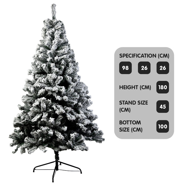 Seasonal Decorations Christabelle Snow Tipped Artificial Christmas Tree 1.8M 850 Tips