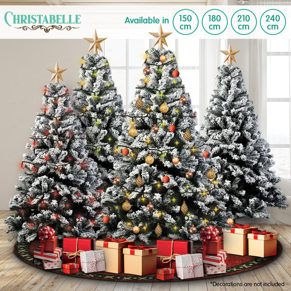 Seasonal Decorations Christabelle Snow Tipped Artificial Christmas Tree 2.4M 1500 Tips