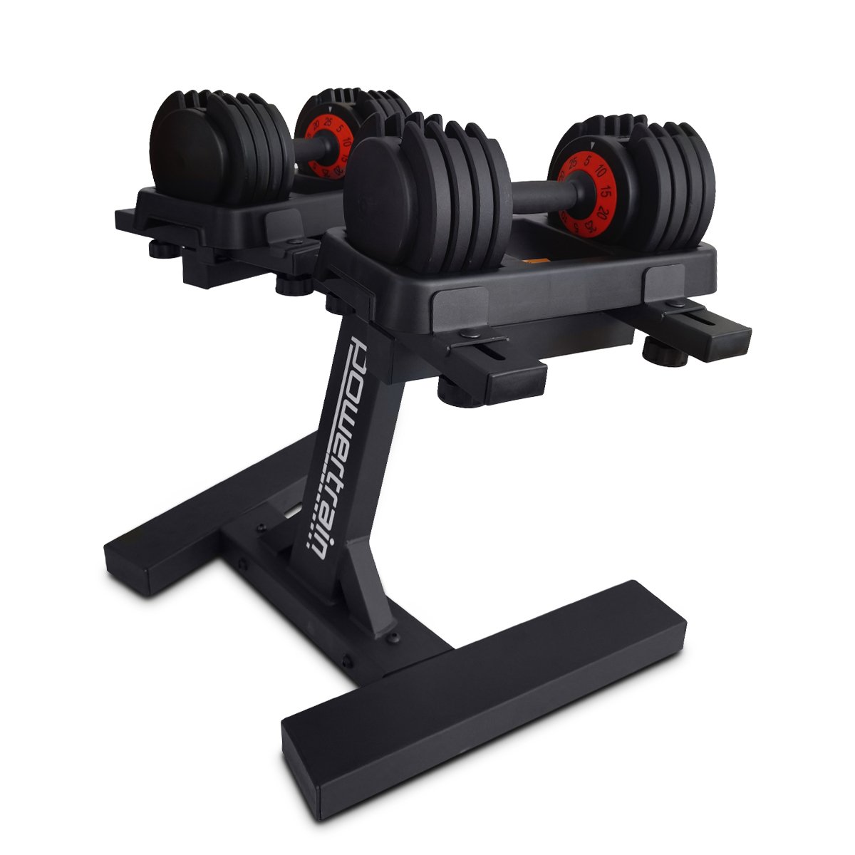 Powertrain Gen2 Pro Adjustable Dumbbell Set - X 25Kg (50Kg) Home Gym Weights With Stand