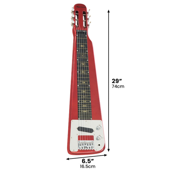 Acoustic Guitars Karrera 6 String Steel Lap Guitar Metallic Red