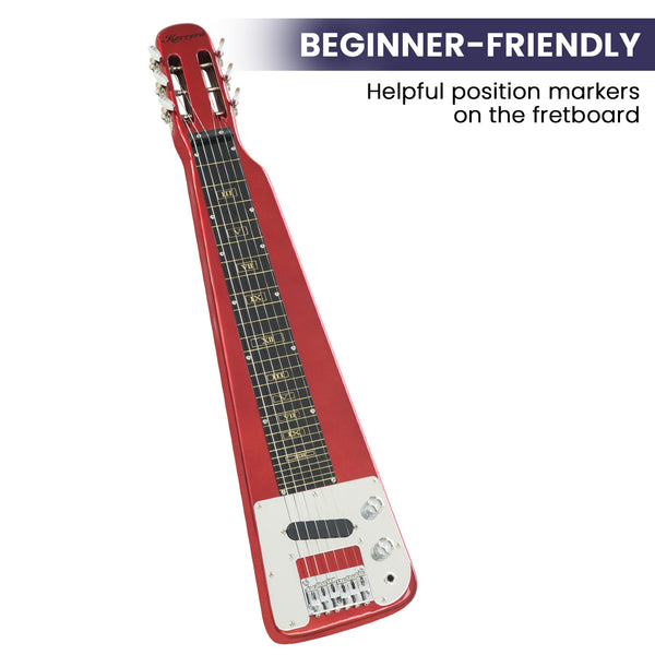 Karrera 6-String Steel Lap Guitar Metallic Red