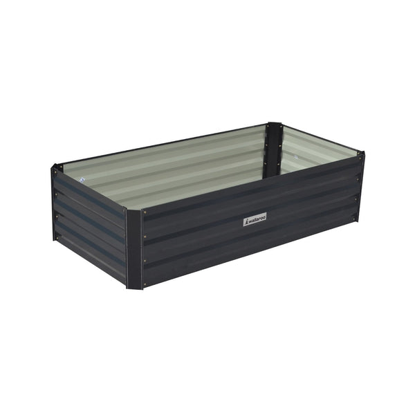 Wallaroo Garden Bed 120 X 60 30Cm Galvanized Steel - Black