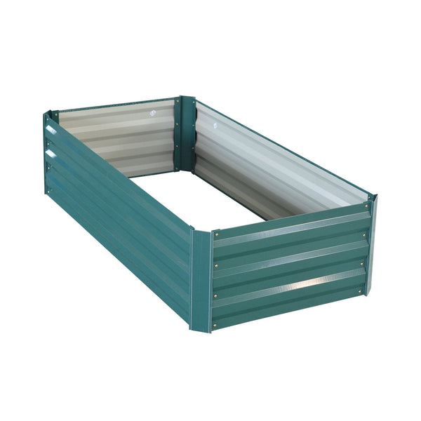 Raised Garden Beds Wallaroo Garden Bed 120 X 60 30Cm Galvanized Steel Green