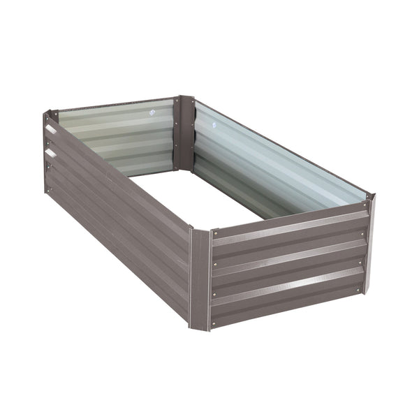 Raised Garden Beds Wallaroo Garden Bed 120 X 60 30Cm Galvanized Steel Grey