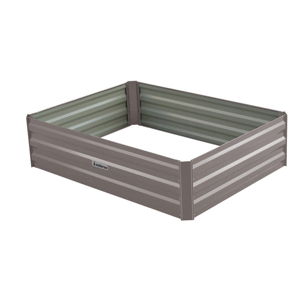 Raised Garden Beds Wallaroo Garden Bed 120 X 90 30Cm Galvanized Steel Grey