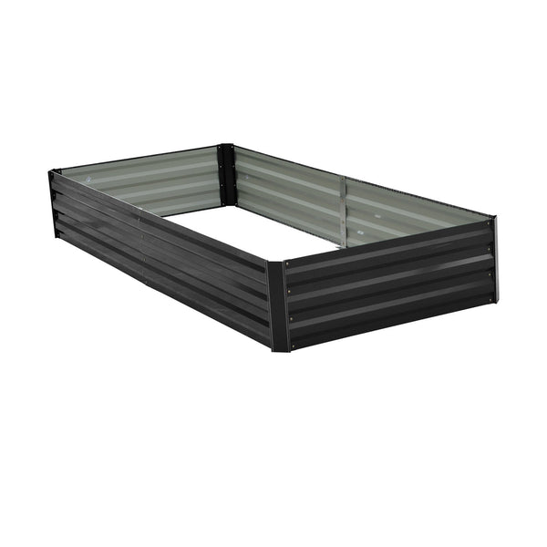 Wallaroo Garden Bed 210 X 90 30Cm Galvanized Steel - Black