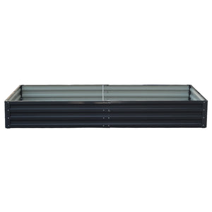 Wallaroo Garden Bed 240 X 120 30Cm Galvanized Steel - Black