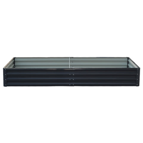 Raised Garden Beds Wallaroo Garden Bed 240 X 120 30Cm Galvanized Steel Black