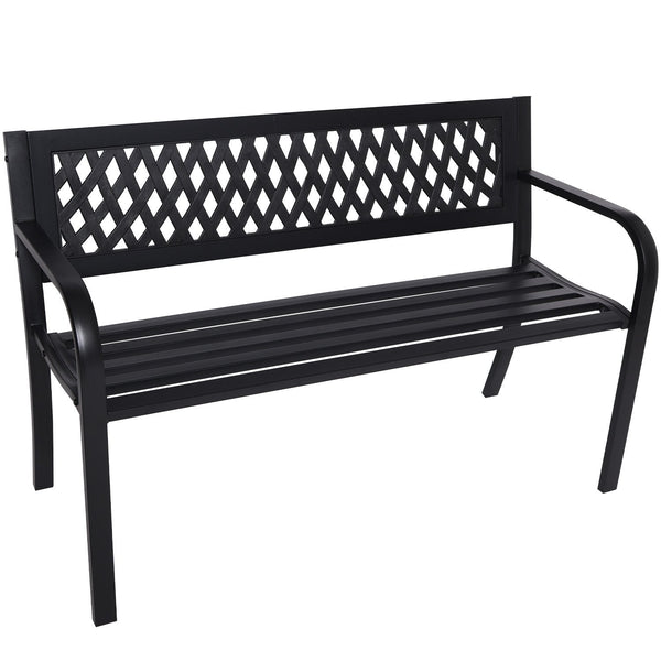 Patio Benches Wallaroo Steel Outdoor Garden Bench Lattice