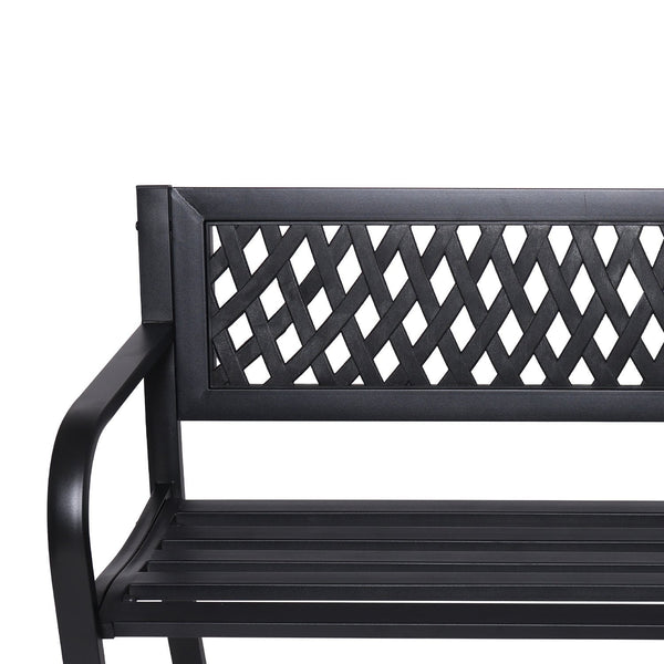 Patio Benches Wallaroo Steel Outdoor Garden Bench Lattice