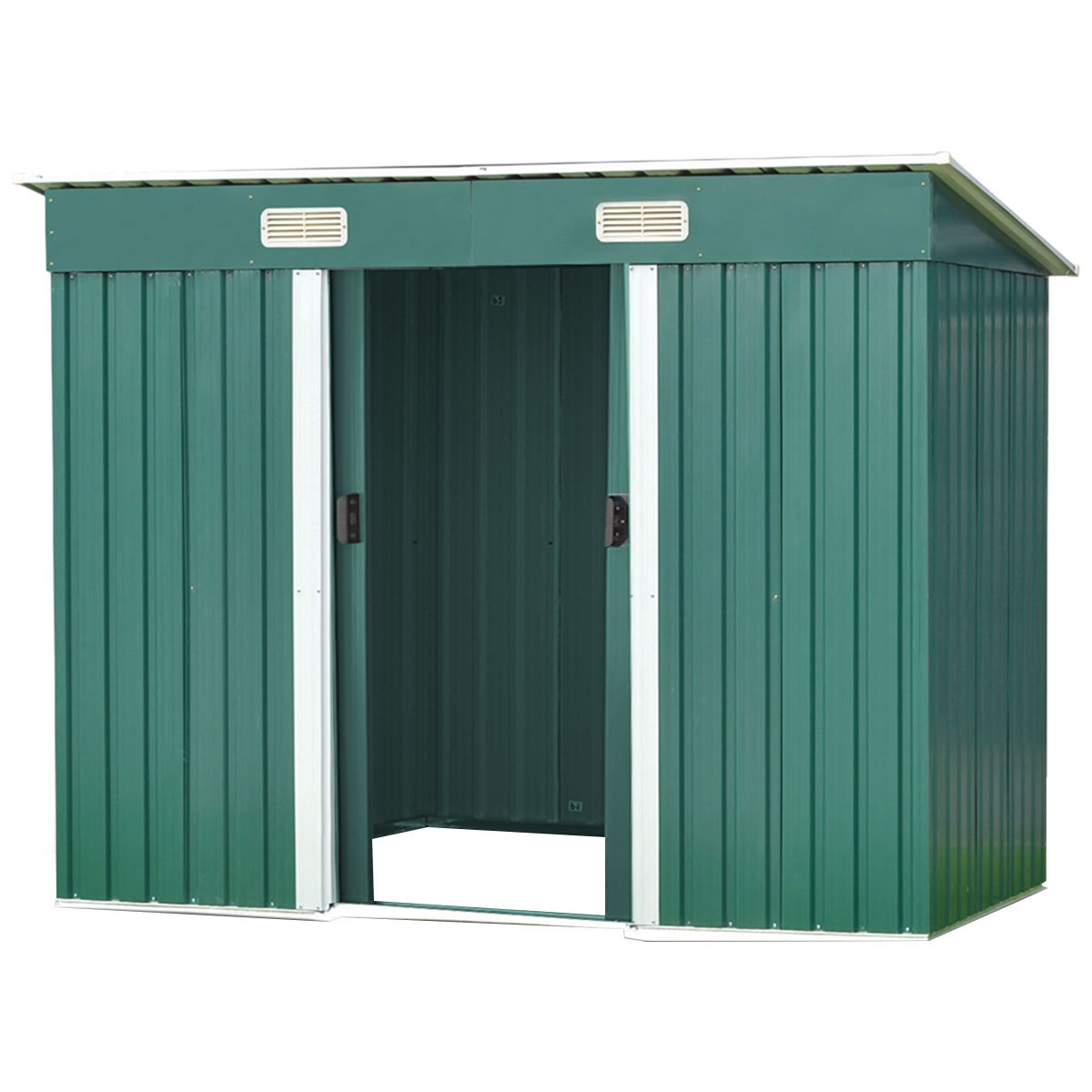 Sheds Summerhouses Carports Wallaroo Garden Shed Flat 4Ft X 6Ft Outdoor Storage Shelter Green