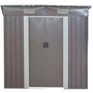 Sheds Summerhouses Carports Wallaroo Garden Shed Flat 4Ft X 6Ft Outdoor Storage Shelter Grey